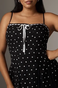 Arose Studio Brienne Square-Neck Midi Dress