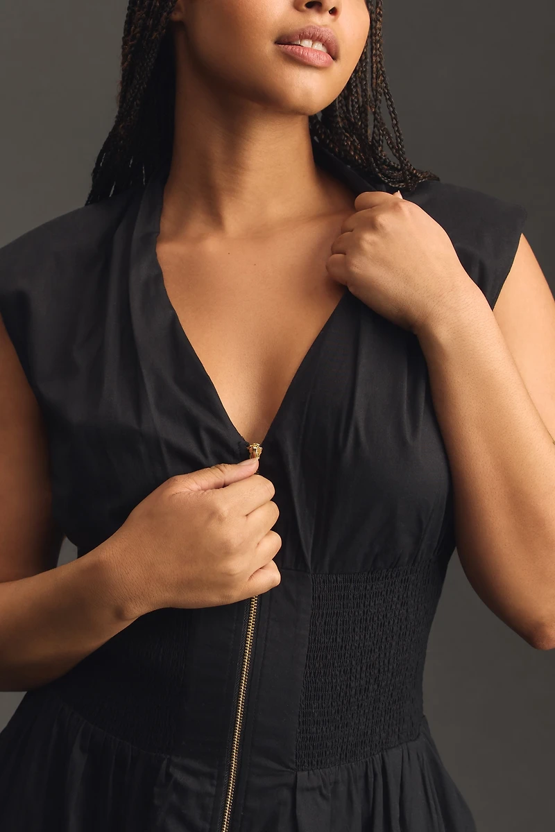The Tommie Zip-Front Midi Dress