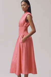 The Tommie Zip-Front Midi Dress