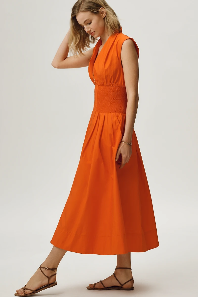 The Tommie Zip-Front Midi Dress