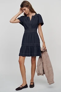 By Anthropologie Somerset 100% Cotton Denim Mini Dress
