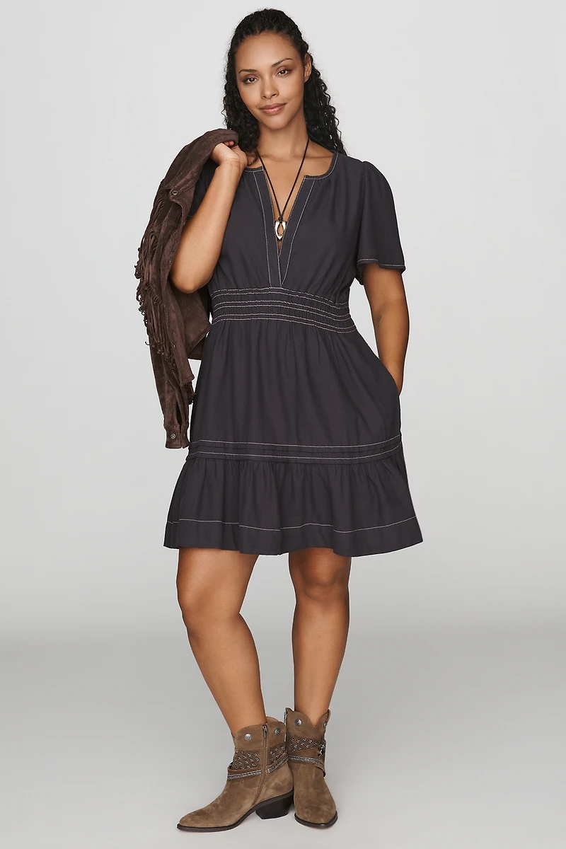 By Anthropologie Somerset 100% Cotton Denim Mini Dress
