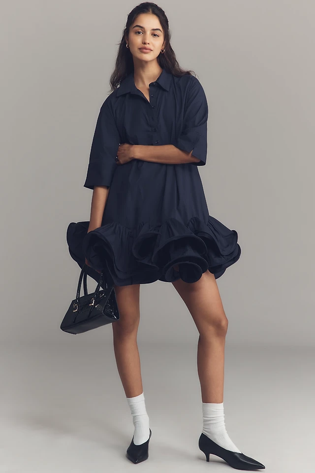 maeve ruffled neckline pleated dress Anthropologie | Dresses | Maeve Ruffled Neckline Pleated Dress Xl Anthropologie