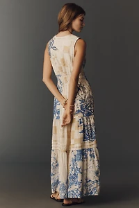 The Somerset Linen Sleeveless Maxi Dress