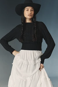 By Anthropologie Twofer Sweater Tiered Dress