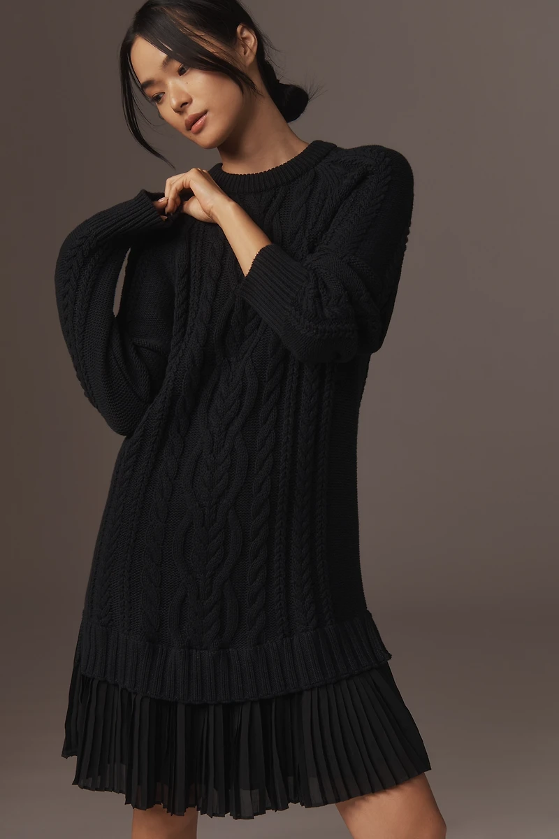 The Delphine Sweater Twofer Mini Dress