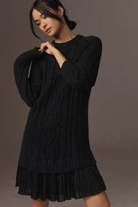 The Delphine Sweater Twofer Mini Dress