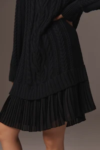 The Delphine Sweater Twofer Mini Dress