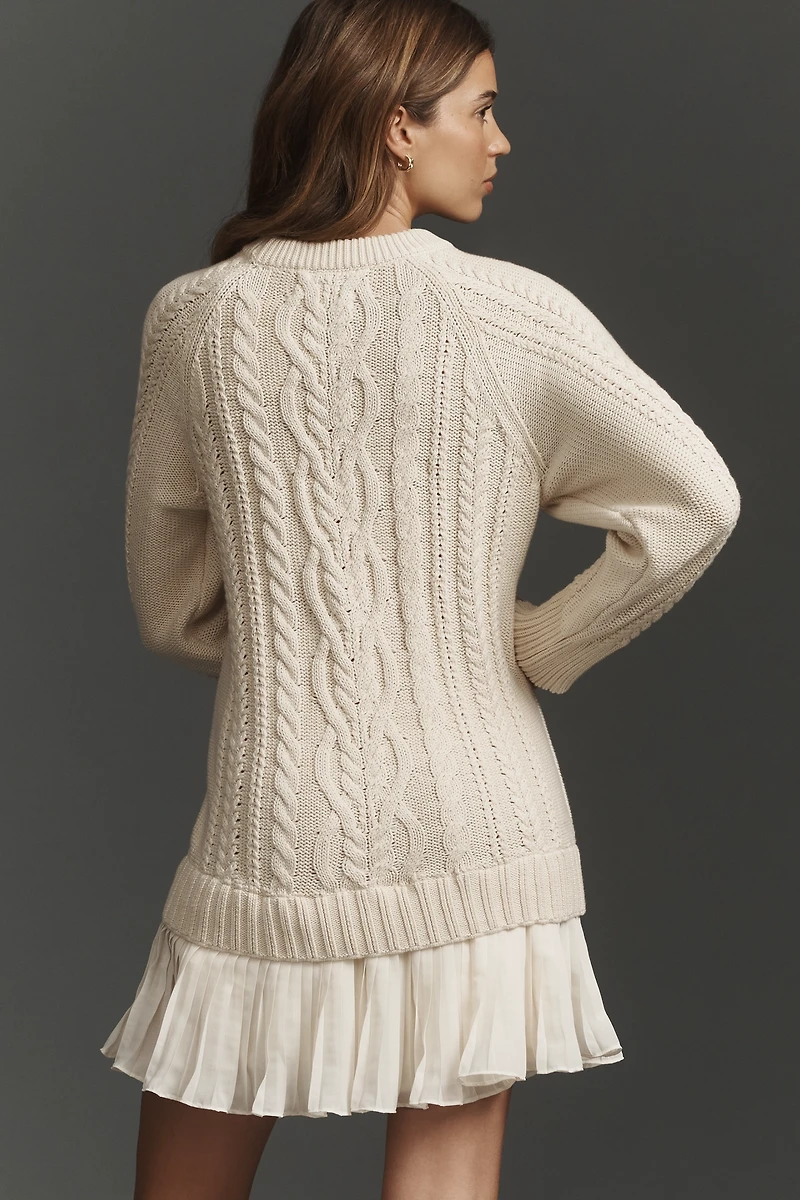 The Delphine Sweater Twofer Mini Dress
