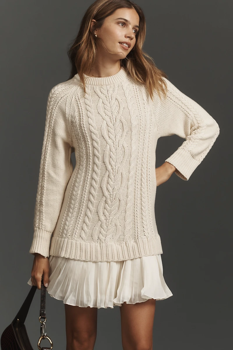The Delphine Sweater Twofer Mini Dress