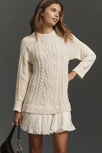 The Delphine Sweater Twofer Mini Dress