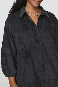 Maeve Bettina Corduroy Tiered Mini Shirtdress