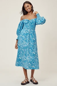 Hope for Flowers by Tracy Reese Off-the-Shoulder Midi Dress