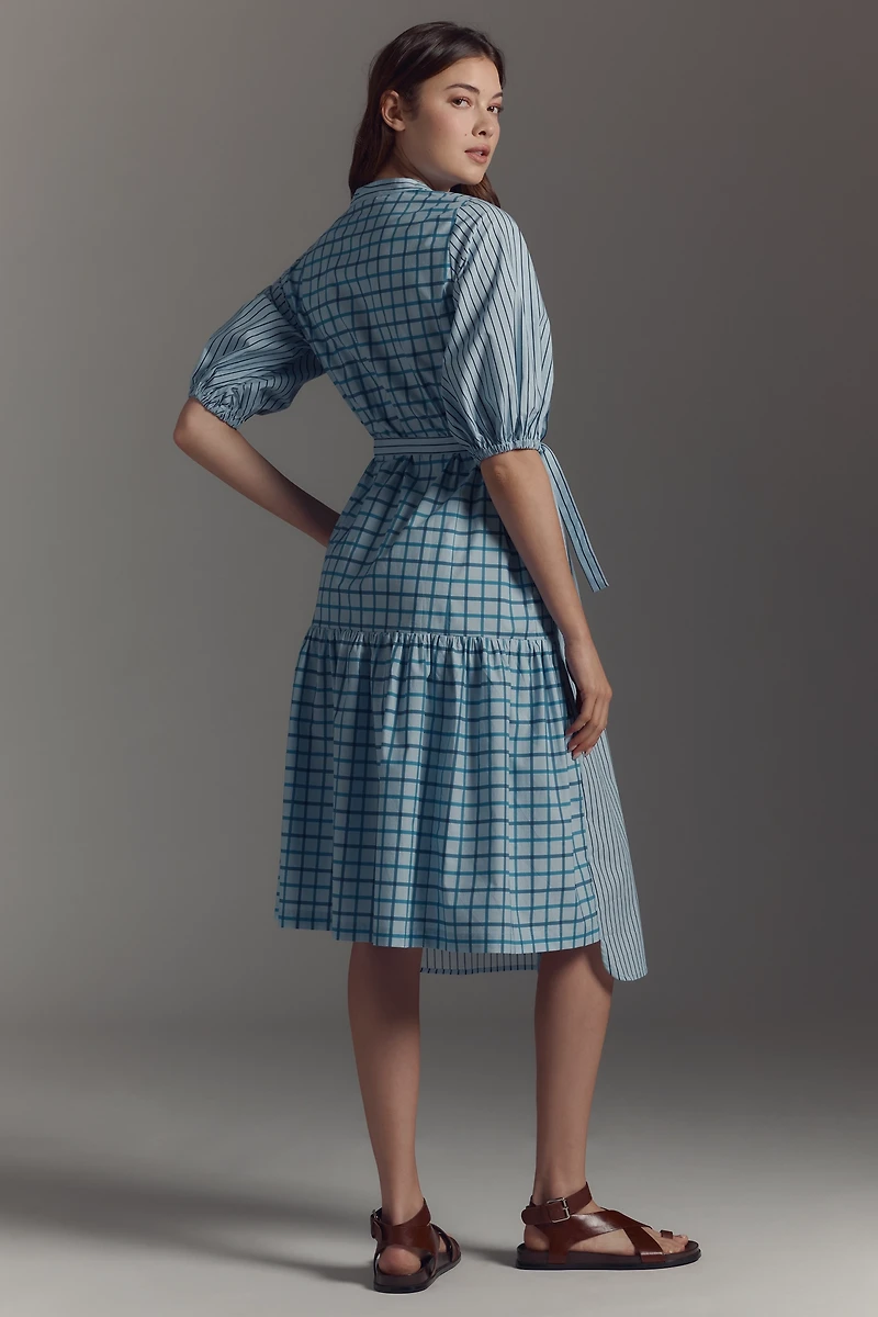 Hope for Flowers by Tracy Reese Mixed-Print Shirt Dress