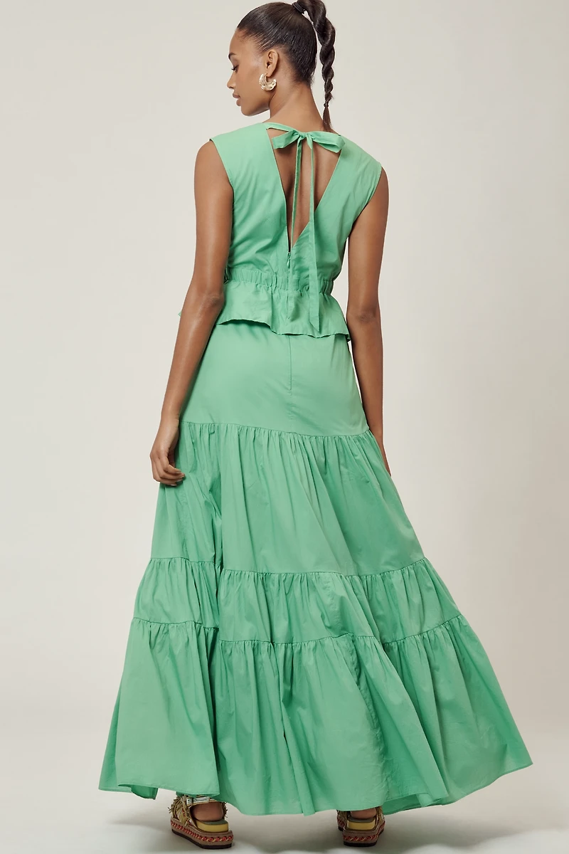 Hope for Flowers by Tracy Reese Peplum Tiered Maxi Dress