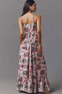 Plenty by Tracy Reese Sleeveless Ruffled V-Neck A-Line Maxi Dress