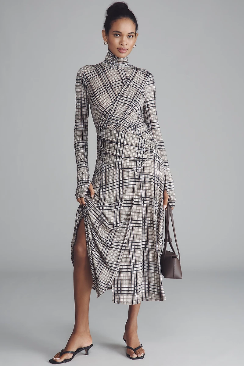 Hope for Flowers by Tracy Reese Plaid Jersey Wrap Dress