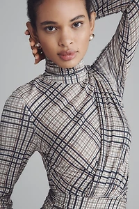 Hope for Flowers by Tracy Reese Plaid Jersey Wrap Dress