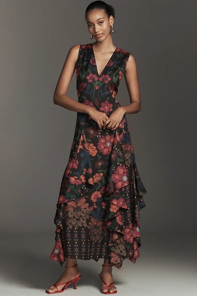 Hope for Flowers by Tracy Reese Ruffle A-Line Maxi Dress