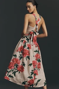 Hope for Flowers by Tracy Reese Sleeveless Linen A-Line Midi Dress