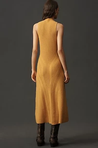 By Anthropologie Mock-Neck Knit Midi Dress