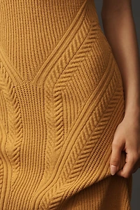 By Anthropologie Mock-Neck Knit Midi Dress