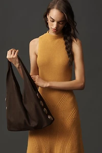 By Anthropologie Mock-Neck Knit Midi Dress