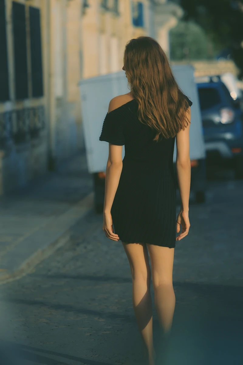 By Anthropologie Ribbed Knit Mini Dress
