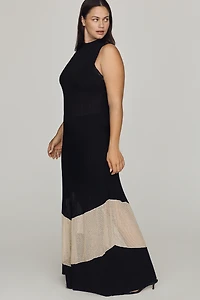 By Anthropologie Sheer Panel Midi Dress