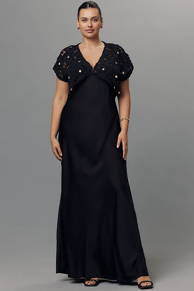 Never Fully Dressed Elodie Plus Crochet Maxi Dress