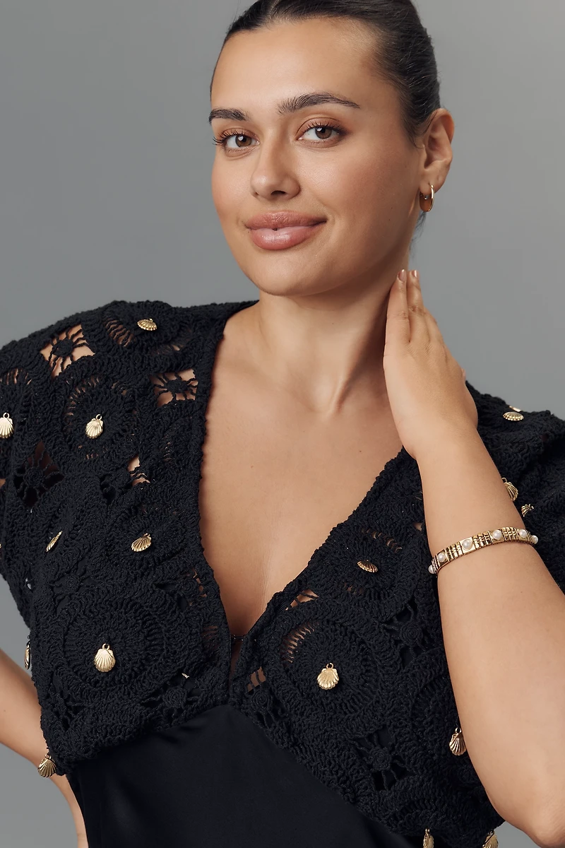 Never Fully Dressed Elodie Plus Crochet Maxi Dress