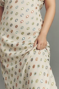 Never Fully Dressed Elodie Foil Maxi Dress