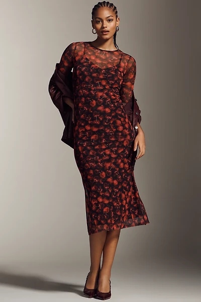 Never Fully Dressed Cherry Mesh Maxi Dress