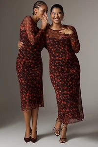 Never Fully Dressed Cherry Mesh Maxi Dress