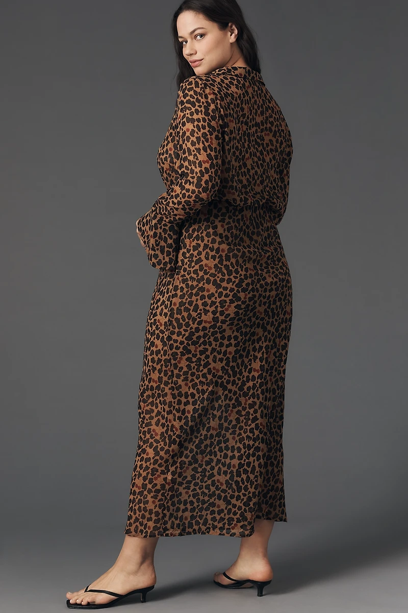 Never Fully Dressed Cherry Long-Sleeve V-Neck Maxi Dress