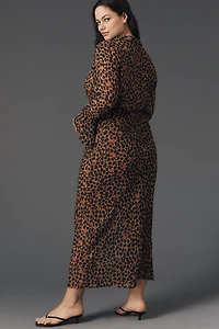 Never Fully Dressed Cherry Long-Sleeve V-Neck Maxi Dress