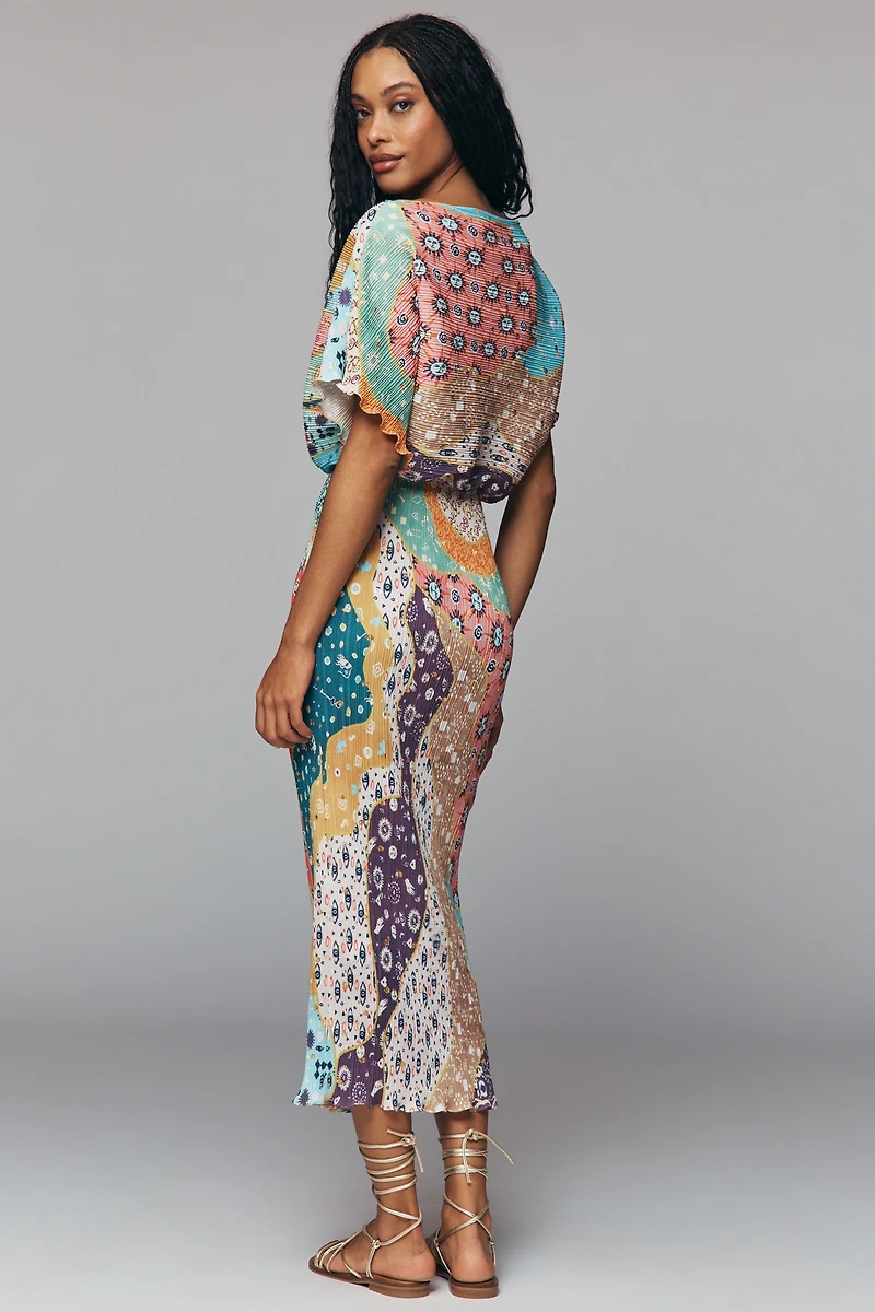 Never Fully Dressed Tilly Short-Sleeve Off-Shoulder Maxi Dress