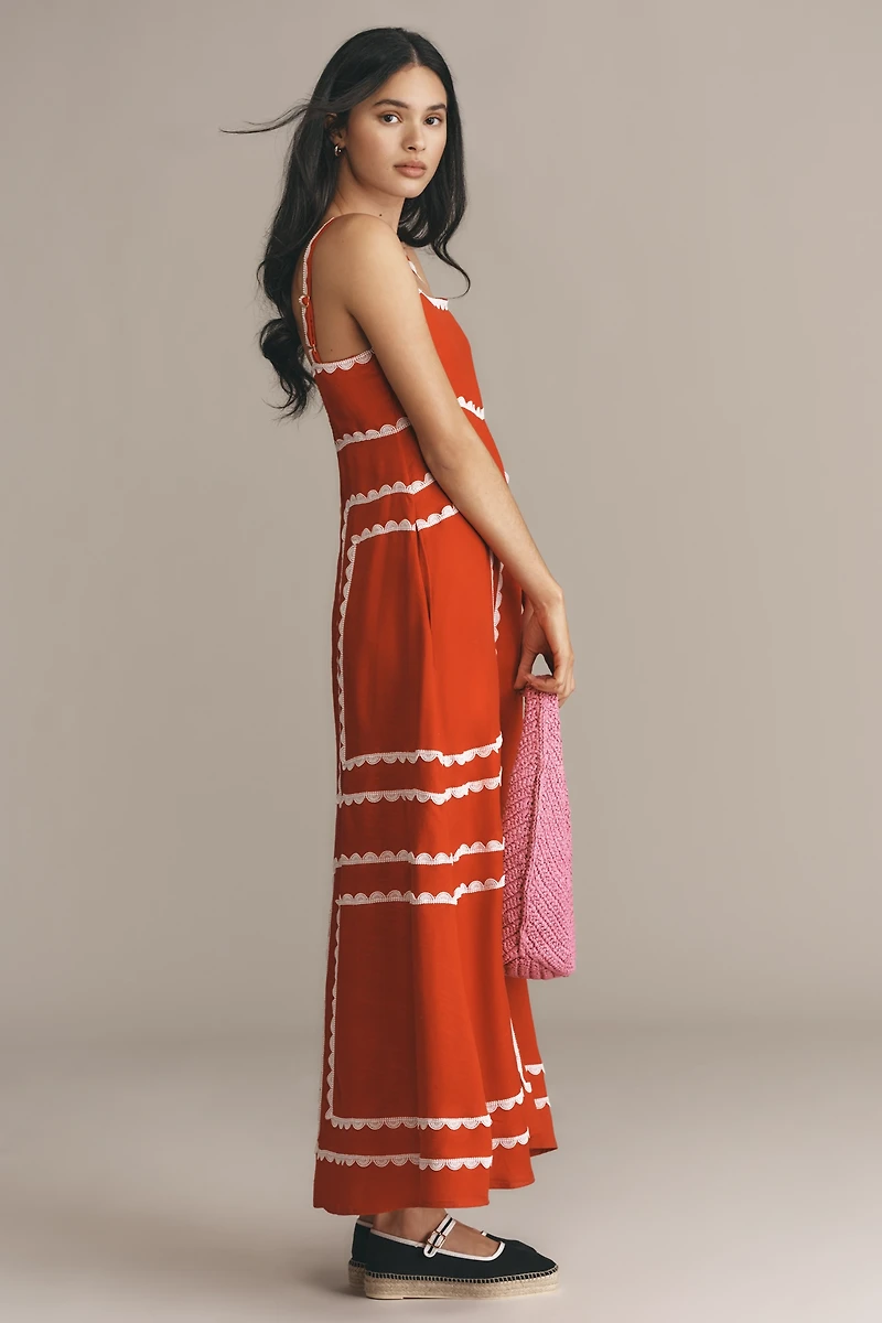 La Maise Studio Amelia Square Neck Maxi Dress
