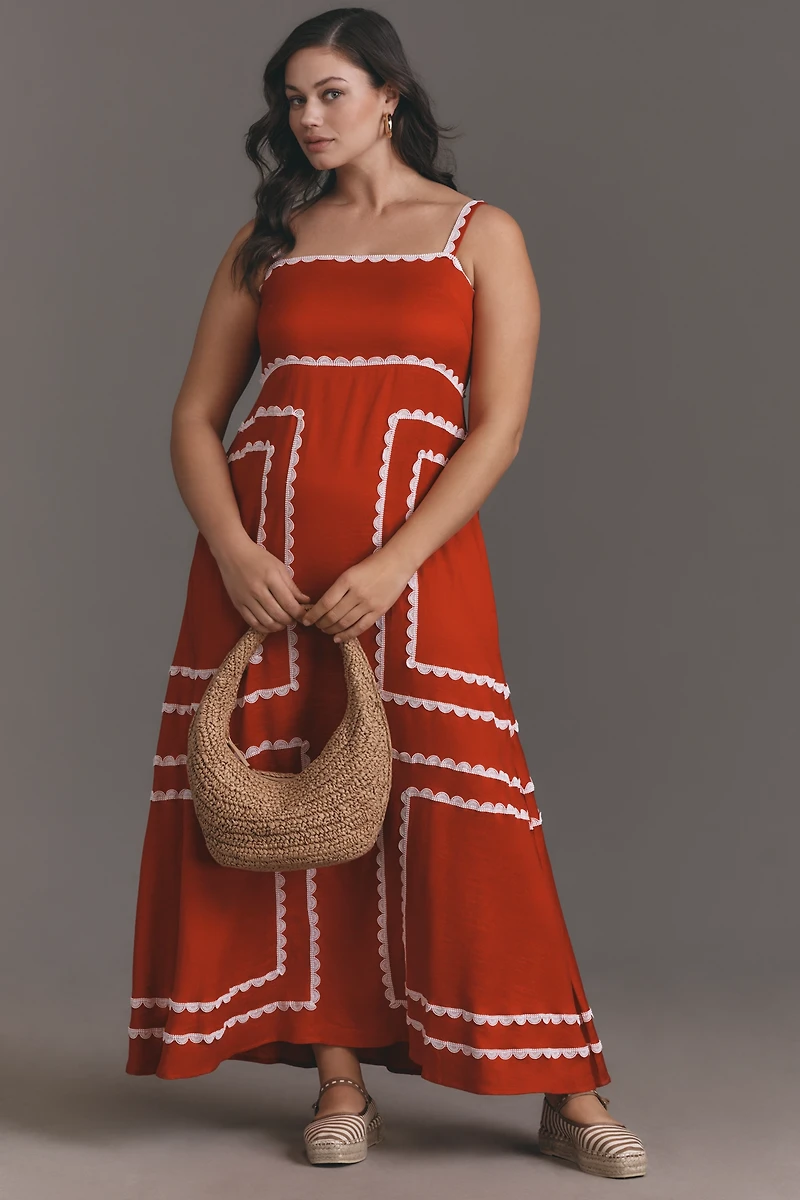 La Maise Studio Amelia Square Neck Maxi Dress