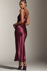 By Anthropologie Sleeveless V-Neck Midi Slip Dress