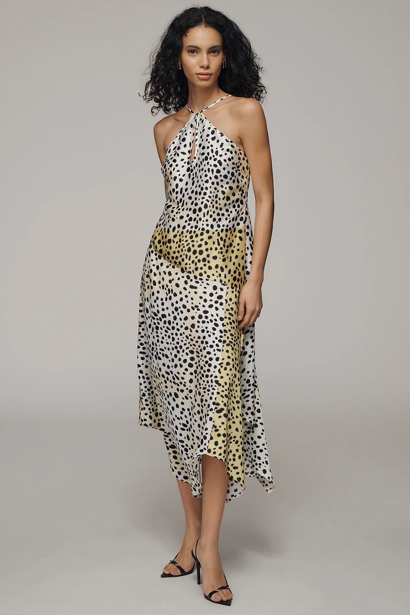 By Anthropologie Animal Print Slip Dress