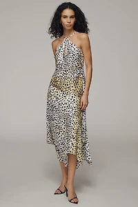 By Anthropologie Animal Print Slip Dress