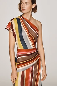 By Anthropologie Scarf Midi Slip Dress