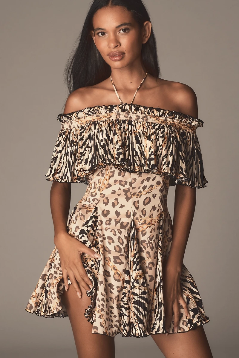 Ronny Kobo Esmi Off-The-Shoulder Mini Dress