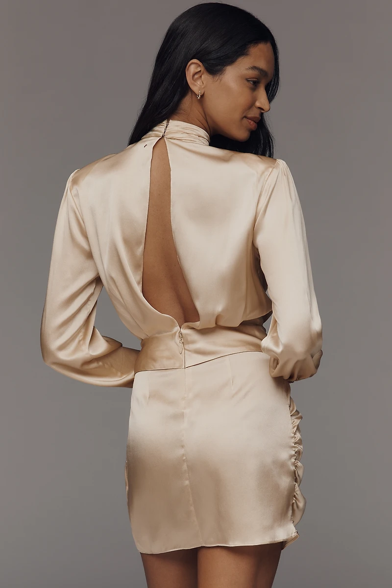 Ronny Kobo Imara Silk Blend Mini Dress