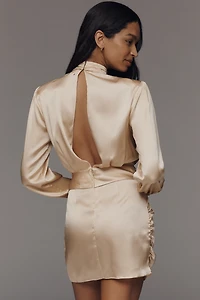 Ronny Kobo Imara Silk Blend Mini Dress