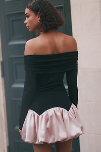 Allina Liu Kai Off-Shoulder Bubble Mini Dress