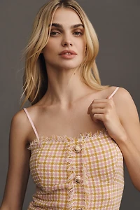 Walter Baker Bridget Strapless Tweed Mini Dress