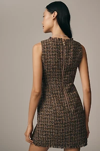 Walter Baker Taylor Sleeveless Bouclé Tweed Mini Dress