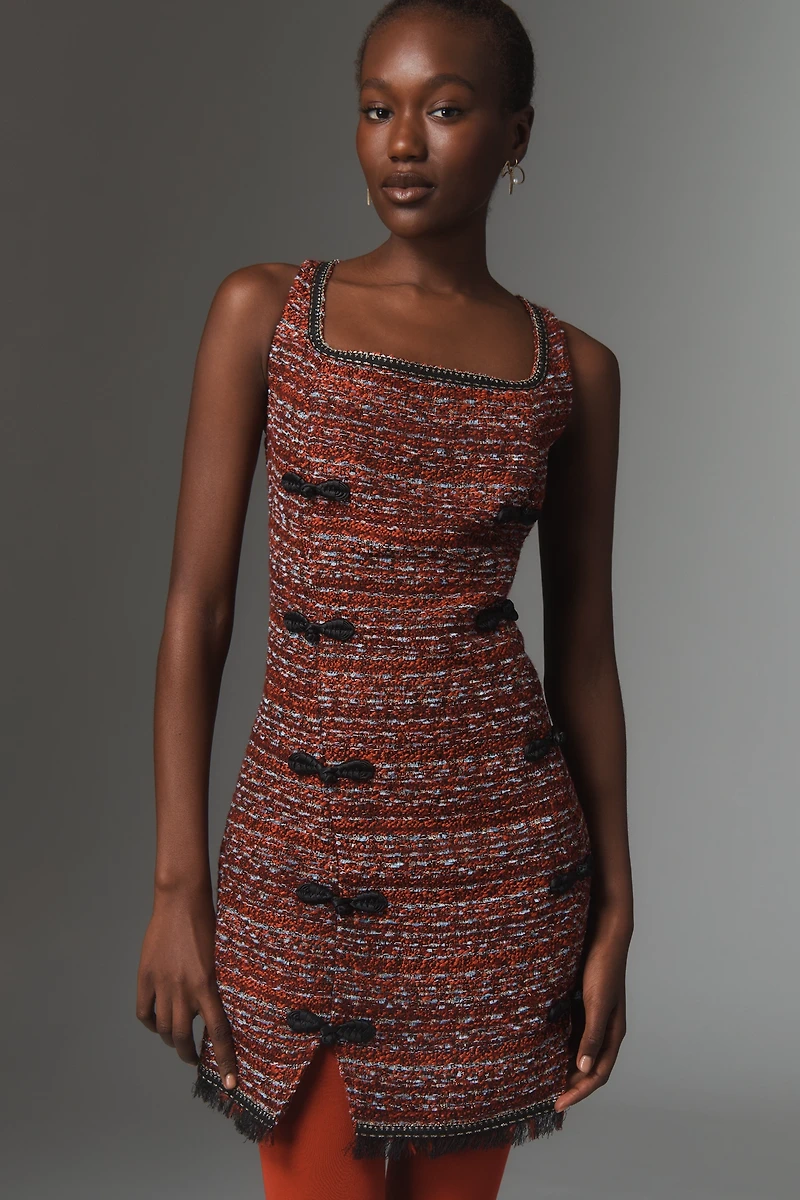 Walter Baker Nadia Sleeveless Tweed Mini Dress